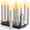 PChero Bougie Chandelier LED Rechargeable, Lot de 10 Fausses Bougies à LED Flamme Vacillante Bougie Decorative Electrique avec Télécommande pour Deco Noel Anniversaire Maison Chambre Mariage