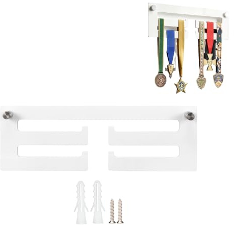 Medaillen-Display-Aufhänger, weißer Medaillenhalter-Display-Aufhänger, Metall-Auszeichnungsständer für Wände,Medal Hanger Display,Acrylpreis Medaille Wandhalter Display Rack für hängende Medaillen