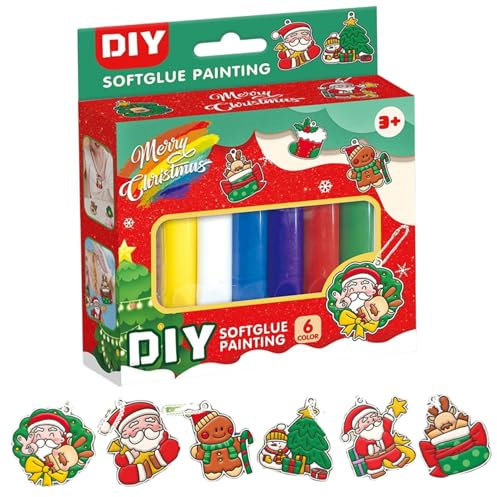 Arts et métiers Ensemble de Noël de la Peinture en Cristal DIY Artisanat et Artisanat Ensemble Plusieurs Couleurs de Peinture en Cristal avec Un kit Pendentif de Noël