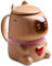 ZONSUSE Taza Divertida Capybara,Taza de Carpincho con Tapa,Taza de Cerámica 3D,Taza de Café Capibara,Linda Taza de Capuchino,Regalos Personalizados para Niños Niñas Cumpleaños 400ml(Marrón Capibara)