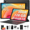 MIXLURE Android 14 Tablet 10 Zoll, 36 GB RAM + 128 GB ROM, 5G WLAN und 4G LTE, Octa-Core 2.0 GHz, 1920 x 1200FHD, 8000 mAh/13 MP + 8 MP/BT 5.0/GMS, Tablet mit Tastatur und Maus etc -Schwarz