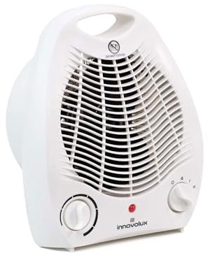 THE SECRET HOME - Calefactor con Termostato Regulable de 2 Potencias - 23x14x27 cm - Calefactor de 1000/2000W