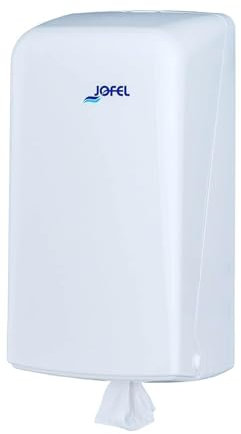 URBNLIVING White Centrefeed Paper Dispenser, Wall-Mounted, Key Lockable & Hygienic, Compact Design for Continuous Paper Rolls, Ideal for Kitchens, Bathrooms & Workspaces, Easy Installation