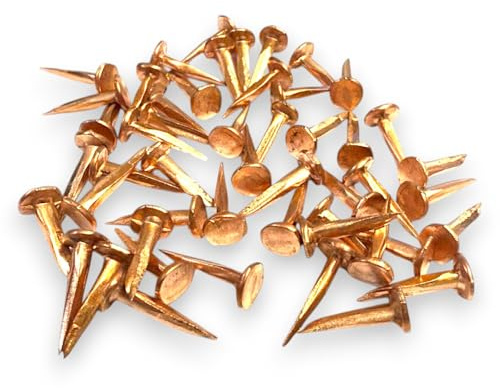 Massive Kupfernägel – 13 mm – Flachkopf-Polsternägel für Restaurierung, Bootsbau & Handwerk – rostfrei, nicht magnetisch – 100 g Packungen