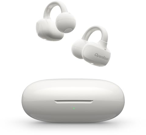 OpenRock E Open-Ear Kopfhörer Kabellos- Clip-On Ohrhörer - 4G Leichtgewicht - Bluetooth 6.0 - Starker Bass - 28h Spielzeit - KI Klare Anrufe - IPX4 Wasserschutz- App Steuerung- Bluetooth Earbuds