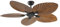 QAZXDRFG Ventiladores Tropicales Hoja De Palma, Ventilador Techo Exterior Tropical 52 Pulgadas Sin Luz, 5 Cuchillas Motor Tranquilo Reversible, Grano Madera para El Porche Patios 52''