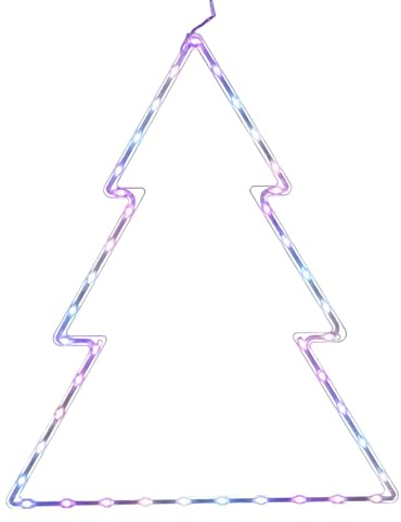 Well Home Weihnachtsbeleuchtung mit 41 RGB-LEDs, mit Controller, 48 x 0,6 x 60 cm