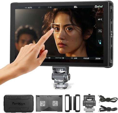 Portkeys LH5C 5,4 Monitor da Campo 4K HDMI Input, Camera Control Touch Focus, 3D LUT Waveform Focus Peaking Monitor Esterno Fotocamera
