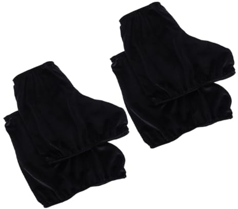 Alipis 2 Paires Protège Patins de Patinage Artistique Velours Élastique Noir Protection Complète pour Patins à Glace Garçon Fille et Adultes Lot