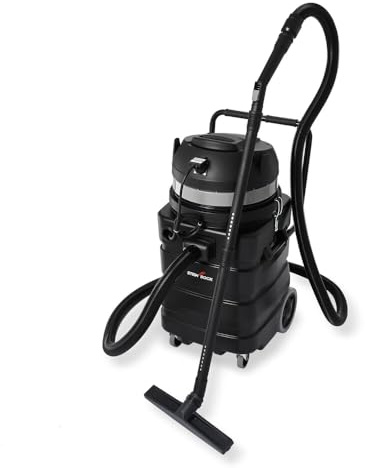 Steinbock Pumpsauger | 2.400 Watt | 90 l Kunststoffbehälter | Nasssauger mit integrierter Tauchpumpe für effizientes Abpumpen | Wasserdurchfluss-Ventil | Durchgehende Flüssigkeitsaufnahme und -abfuhr