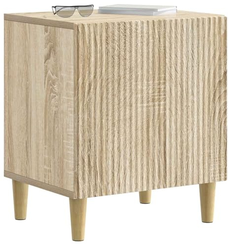 vidaXL Nachttisch 2 pcs Sonoma-Eiche 43 x 34,5 x 50 cm Holzwerkstoff, Geräumiger Vintage-Nachttisch, ideal zur Wohnungsorganisation, rechteckiges Design, platzsparender Schrank