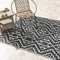 FAB HAB Outdoor-Teppich - wetterfest, farbecht, wendbar - recycelter Premium-Kunststoff - Tribal Boho neutral - Terrasse, Balkon, Garten - Kunststoffteppich Kilimanjaro Schwarz, 120x180 cm