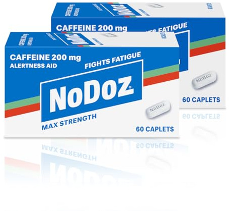 NoDoz 200mg Caffeine Pills Maximum Strength, 120 Caplets total