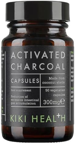 Kiki Health Activated Charcoal Powder Capsules, 60-Count