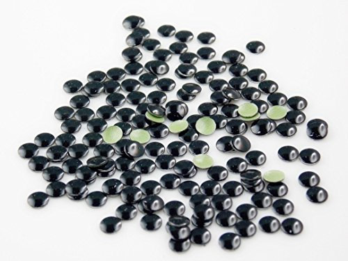 BORCHIA Piatta Tonda 4mm 100pz nero Hotfix tondo scarpe maglie borchie piatte adesive