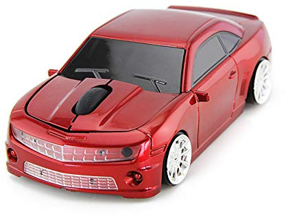 ECOiNVA Wireless Car Mouse Computer Laptop Mouse (Red)