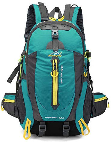 Lixada 40 l wasserdichter Reiserucksack für Camping, Wandern, Laptop, Tagesrucksack, Trekking, Klettern für Damen und Herren, seeblau