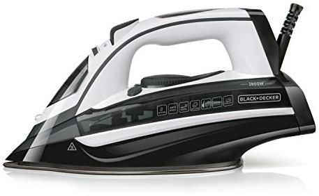Black+Decker BXIR2802E Ferra da Stiro a Vapore, 2800 W, 370 milliliters, Plastica, Grigio Scuro