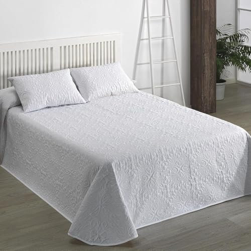 Colcha Bouti Blanca, Microfibra, 135 cm (235x270)