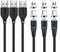 Magnetisches Ladekabel (1m+1m+2m,3 Stück) USB C/Typ C/Micro USB 2-in-1 Magnet USB Kabel 3A Schnellladung und Datensynchronisation LED Ladekabel Kompatibel mit Alles Android Phone Smartphone Tablet