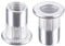 sourcing map M6 Rivet Nuts Aluminium Alloy Knurled Flat Head Threaded Insert Nut Silver 25pcs