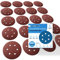 EffektWerk Schleifscheiben (60er-Pack, 6 Löcher), 150 mm Schleifpapier mit mehreren Körnungen (40, 60, 80, 120, 180, 240, 320, 400, 600, 800)