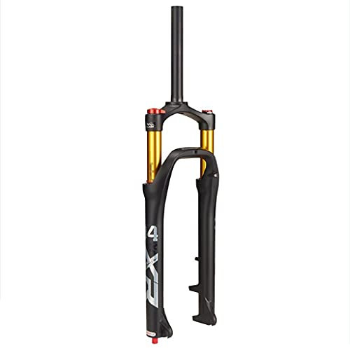 LvTu MTB Schnee/Strand Fahrrad Luft Federgabel Gabel 26x4.0 Zoll Zugstufeneinstellung, 120mm Federweg Gerades Rohr Manuelle Sperre Scheibenbremse Mountainbike Gabel Nabenabstand 135mm Fette Gabel