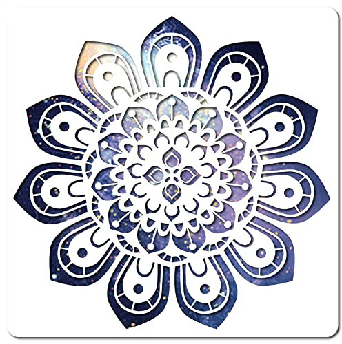 GORGECRAFT Mandala Schablone Vorlage Große 11.8x11.8 Zoll Wiederverwendbare Zeichen Wohnkultur Für Malerei Auf Holz Wand Scrapbook Karte Boden Zeichnung