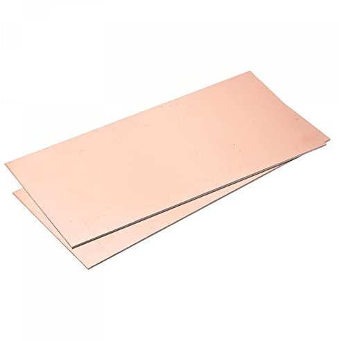 sourcing map Lot de 2 panneaux stratifiés en fibre de verre FR4 200 mm x 100 mm x 1,5 mm pour projets de circuit