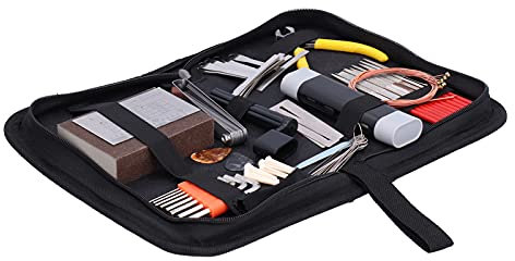 Gitarren Reparatur Werkzeuge Set, für die Reparatur, Einstellung und Wartung von E-Gitarren, Bässen, Banjos und anderen Saiteninstrumenten
