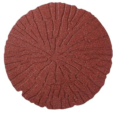 Nicoman Trittstein für den Garten, recycelt, rissig, Gummi, wendbar und strapazierfähig, 44 cm Durchmesser, Terrakotta, 2 Stück, Step-Log-R.44-RD