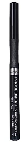 L'Oréal Paris Infaillible 27h Grip Precision Felt Liner schwarz, Eyeliner mit präziser Filzspitze für ausdruckstarke Ergebnisse, 1ml