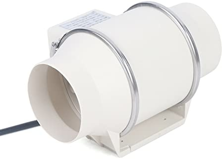 SHZICMY Abluftventilator Energiesparend Rohrventilator Kanalventilator Badlüfter Rohrlüfter Ventilator Gebläse Lüfter Vent für Küchen Badezimmer Garage (Ø100mm)