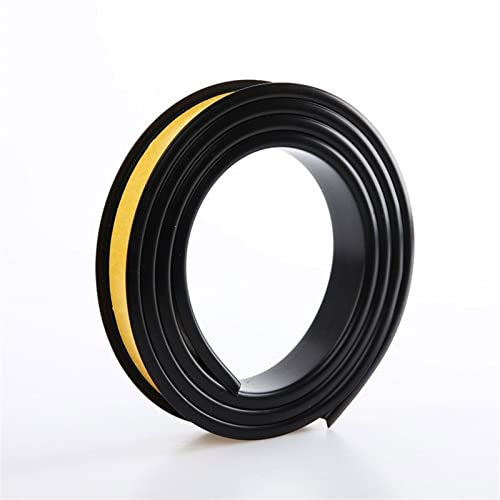 U-Profil-Kantenleiste, TPE-Leiste, 6 m Flexible, Selbstklebende U-Leiste, für Schrank, Sperrholz, Tisch, Kantenschutz (Farbe: Schwarz, Größe: 20 mm)