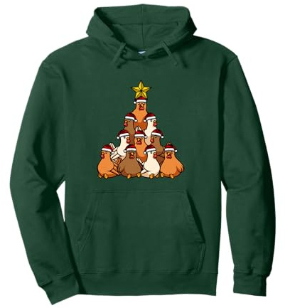 Lustiges Huhn Weihnachtsbaum Ornament Dekoration Weihnachten Pullover Hoodie