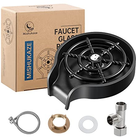 Mishukaze Lavabicchieri Lavandino, Cup Washer per Lavelli da Cucin, Sciacqua Bicchieri da Lavandino Glass Rinser per Casa/Bar/Ristorante | 10 anni di garanzia
