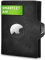 GenTo - AirTag Slim Wallet mit Münzfach & RFID NFC Schutz - Mini Geldbörse - dünnes schmales Kartenetui Geldklammer Kreditkartenetui Herren & Damen - inklusive Geschenkbox (Schwarz)