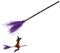 Scopa da Strega di Halloween, Bambini Costume Cosplay di Halloween, Decorazione per Feste in Costume da Strega, Set di Scopa per Spettacoli per Bambini in Maschera di Halloween