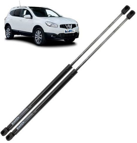 BIAREN 2 amortiguadores de gas para maletero trasero Nissan Qashqai J10 2007-2013 sistema de soporte de elevación 365 (N) 515 mm (no apto para modelos NJ10 +2) – 90450-JD01C