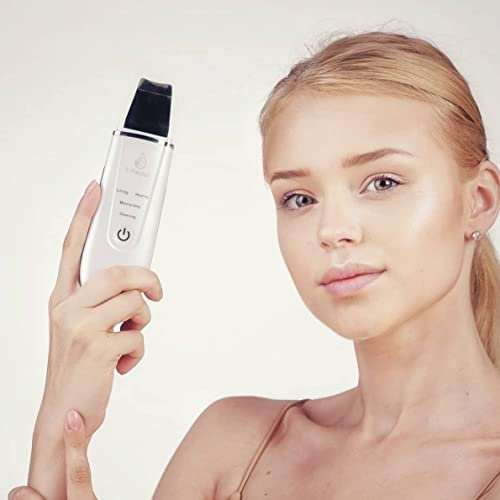 I-Facial Ultrasonic Facial Skin Scrubber Blackheads Remover Face Scrubber Pore Cleaner 28000Hz Vibration 4 Modes Wireless Charging