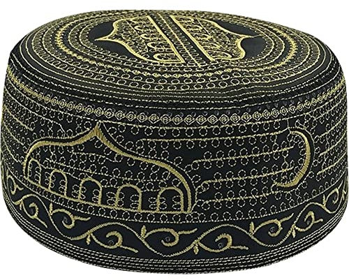 Männer Muslim Gebet Kufi Hut Gebet Kopfbedeckungskappe Islamische Beanie -schädel -mütze Stickerei Kofia Topi Sun Hat Ramadan Eid Geschenk