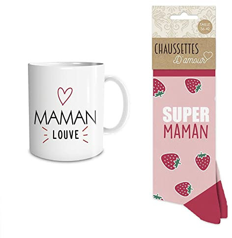 STC, Coffret mug + chaussettes - Maman Louve