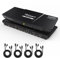 Commutatore KVM HDMI TESmart, 1 Monitor e 4 PC, 4K a 30 Hz KVM Switch, Emulatore EDID, USB 2.0, Audio, 4 Cavi PC, Commutatore (Telecomando, Pulsanti, Tastiera e Mouse), Supporto Hot Swap
