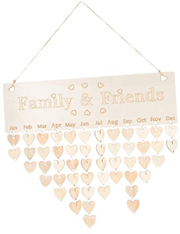 MAGICLULU 1 Satz Kalender-hängebrett Wand Großeltern Geschenke Familie Wanddekoration Familiengeburtstagstafel Mit Tags Kalendertafel Geburtstagsplakette Wandbehang Hängendes Brett Eisen