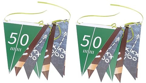 ibasenice 2st Fußball Rugby-ammer Party-deko-Flagge Dekorative Flagge Amerikanischer Stil
