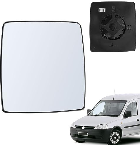 Spiegelglas Spiegel Glas Links Side Assist Kompatibel mit Opel Combo C 2002-2012, Beheizbar Außenspiegel Asphärisch
