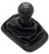Inovey 5/6 Gang 23Mm Schaltknauf Hebel Schalthebelmanschette Kompatibel Mit Vw Golf 4 Iv Mk4 GTI R32 Jetta 1999-2004 -schwarz -5-Gang