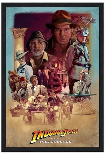 V BY N Indiana Jones And The Last Crusade Filmposter Vintage Art Cover Room Decor Ästhetische Schlafzimmer Dekor Leinwand Poster für Schlafzimmer 20 x 30 cm Stil