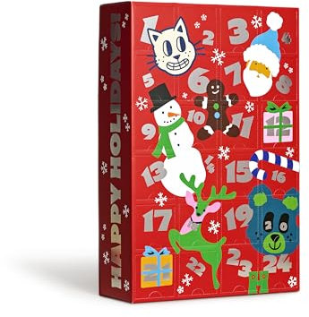 Happy Socks 24-Pack Socken Adventskalender Geschenk Weihnachten