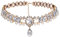 Danshinbow cristal collier collier chaîne strass colliers de fête de mariée bijoux réglables pour les femmes et les filles (Or)